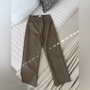 ARITZIA WILFRED Faux Leather Ankle Pants